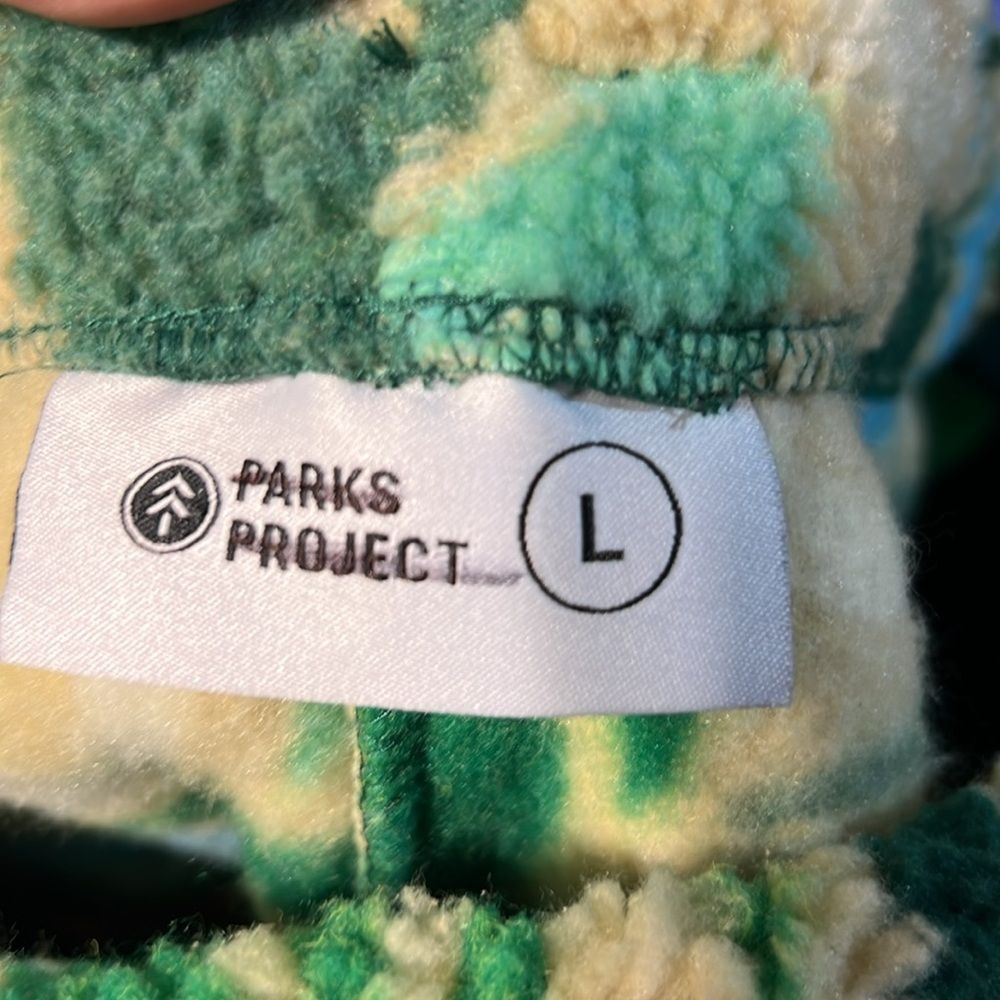 Parks Project x Urban Outfitters Peace High Pile Fleece Sherpa Joggers NWOT - Picture 5 of 5